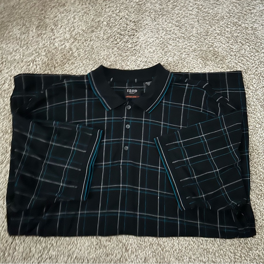 Mens IZOD Black Golf Shirt